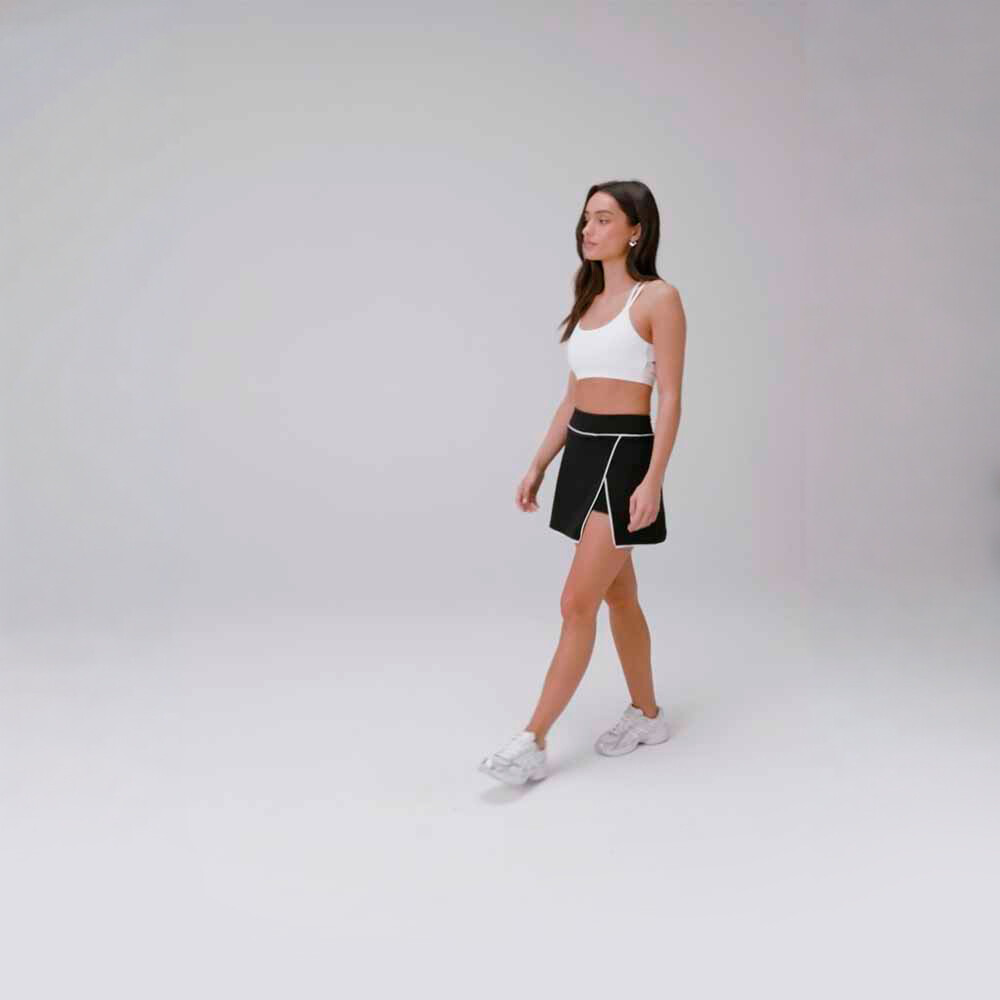 Faldas On-The-Go Classic Mini Skirt Mujer Black/classic White