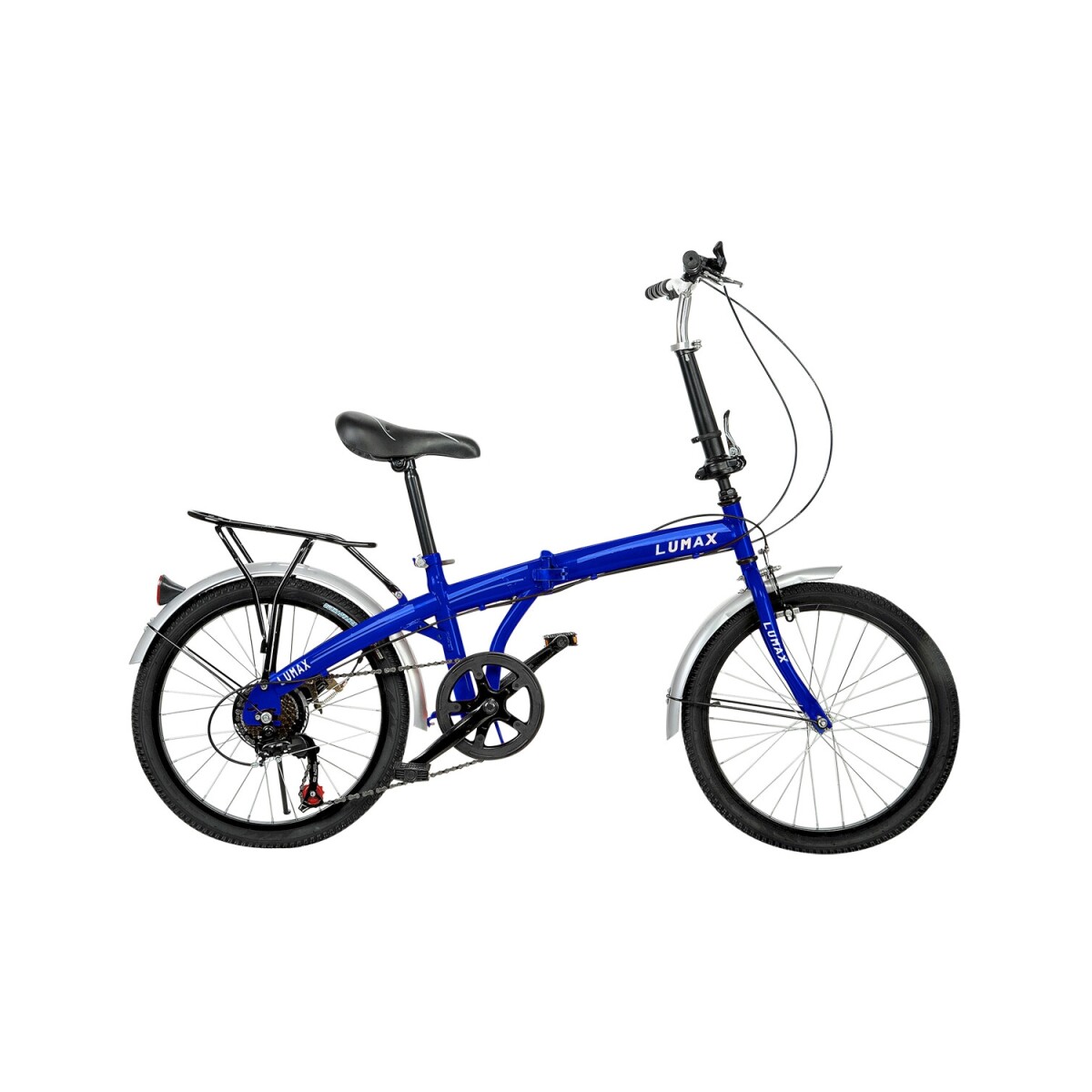 Bicicleta Plegable Rodado 20 Lumax Shimano Parrilla - Azul 