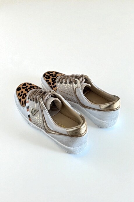 Sneakers Dakota Blanco Y Leopardo Sneakers Dakota Blanco Y Leopardo