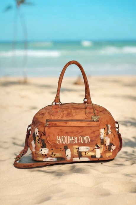 Bolso De Viaje Terra Con Arte Carolina De Cunto Pintado A Mano Bolso De Viaje Terra Con Arte Carolina De Cunto Pintado A Mano