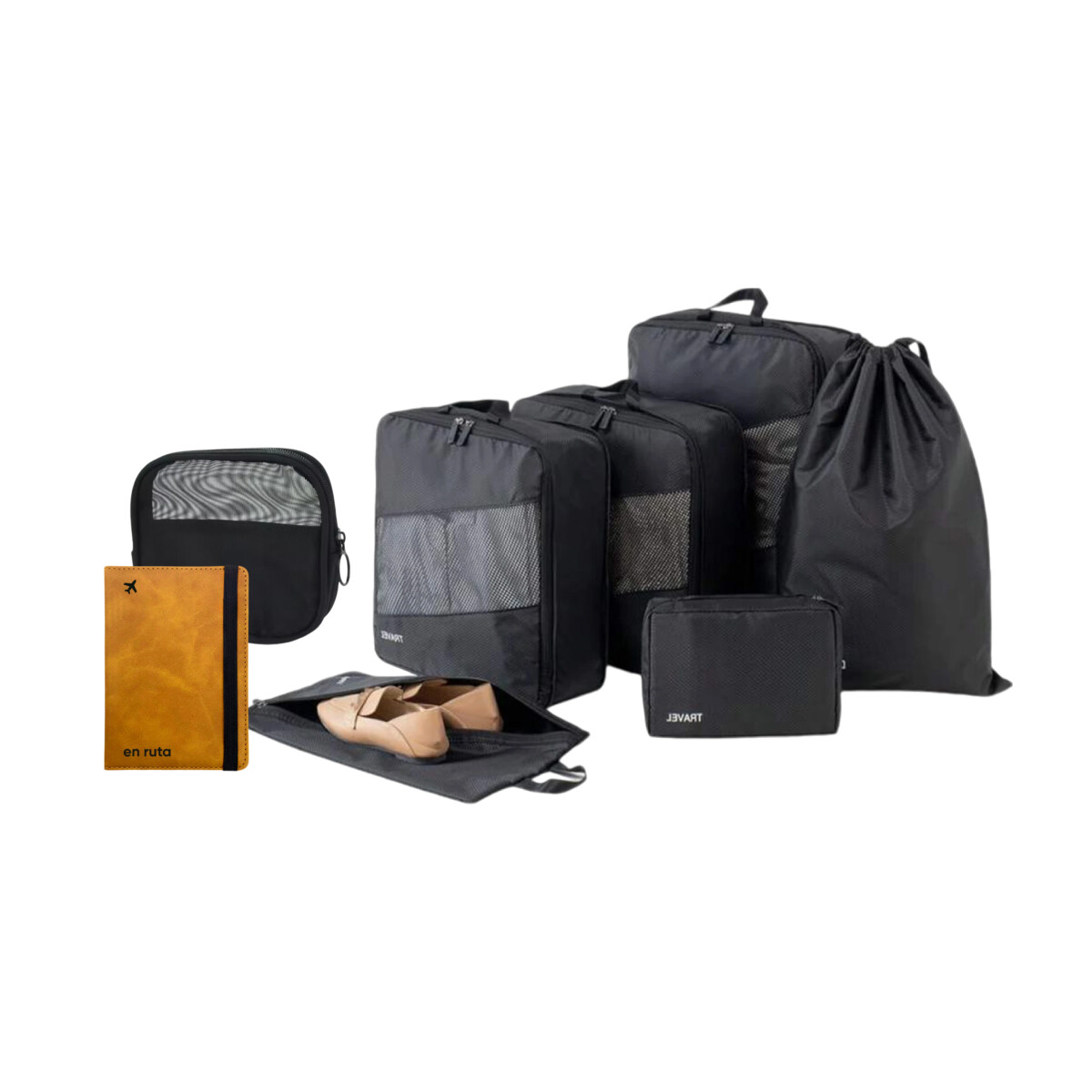 Kit Para Viaje "porta Pasaporte Y Organizadores" 