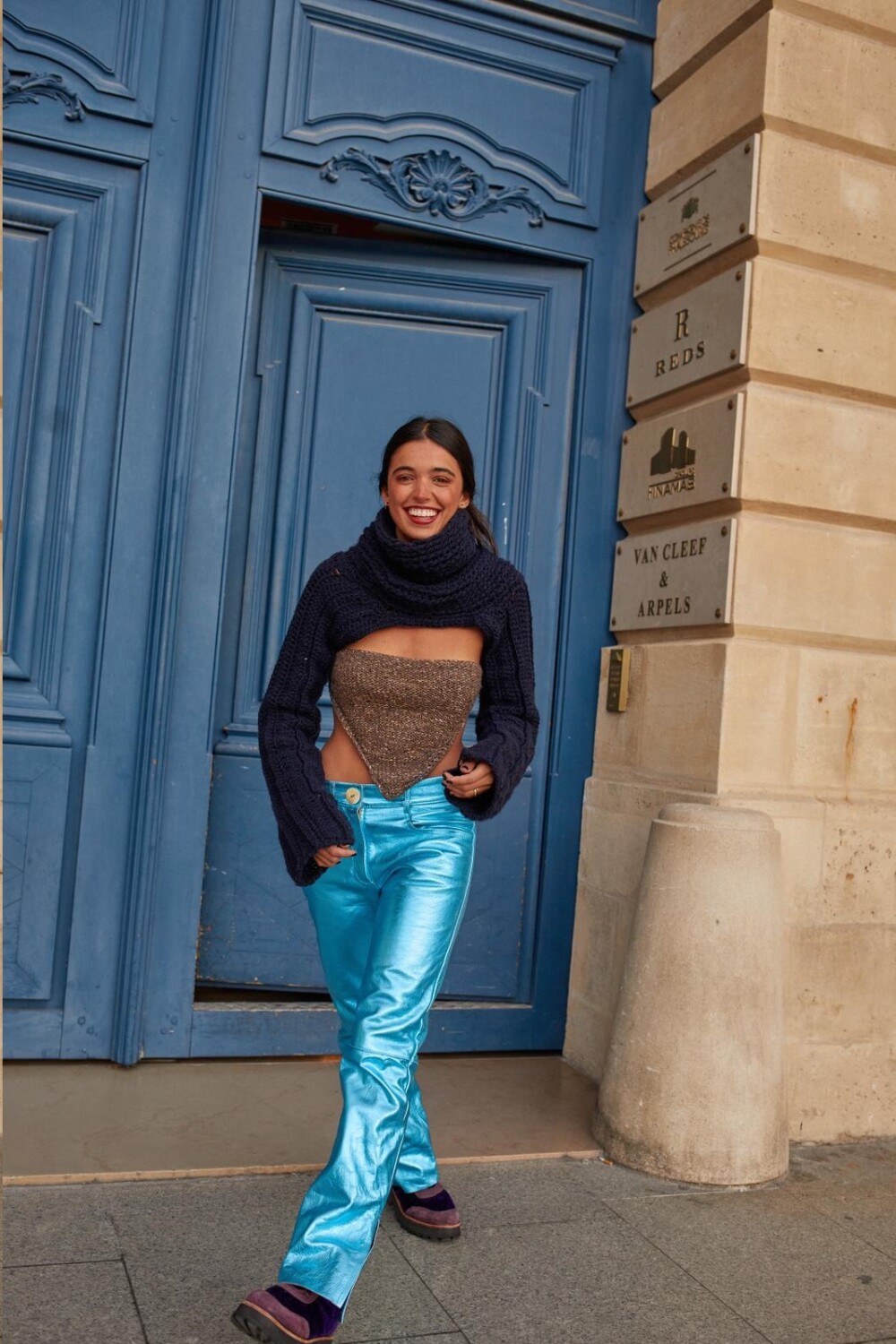 Leather Jeans Galácticos Celeste