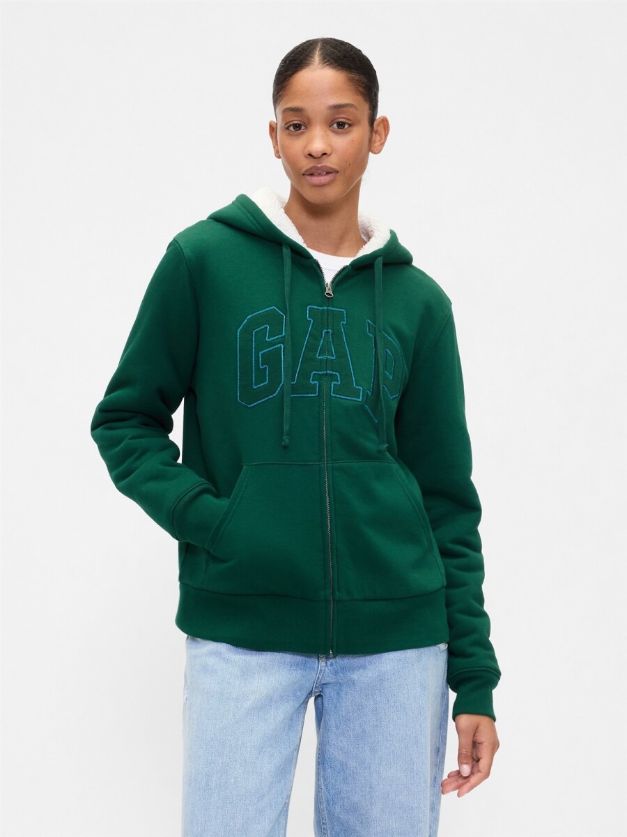 Canguro Con Corderito Logo Gap Mujer - Evergreen Glamour 