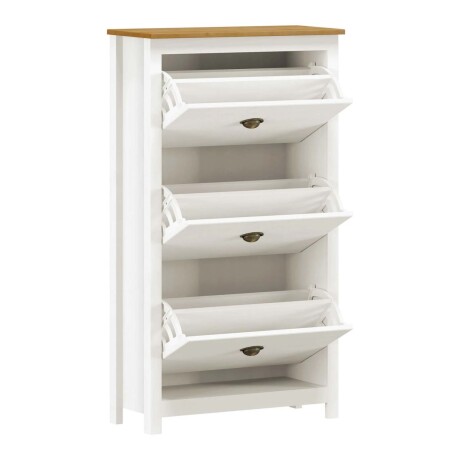 ZAPATERA 3 PUERTAS MADERA NATURAL-BEIGE TOPAZIO