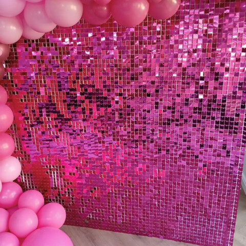 Shimmer Cuadrado Encastrable Fondo Negro Fucsia
