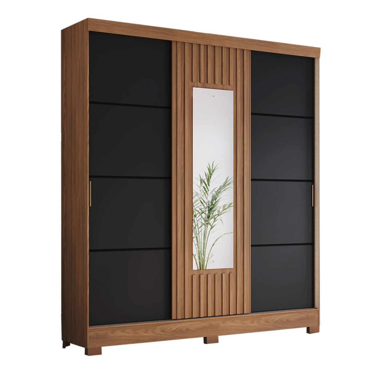 ROPERO 3 PUERTAS CORREDIZAS GUARDARROPA ARMARIO PLACARD CLOSET CON ESPEJO 