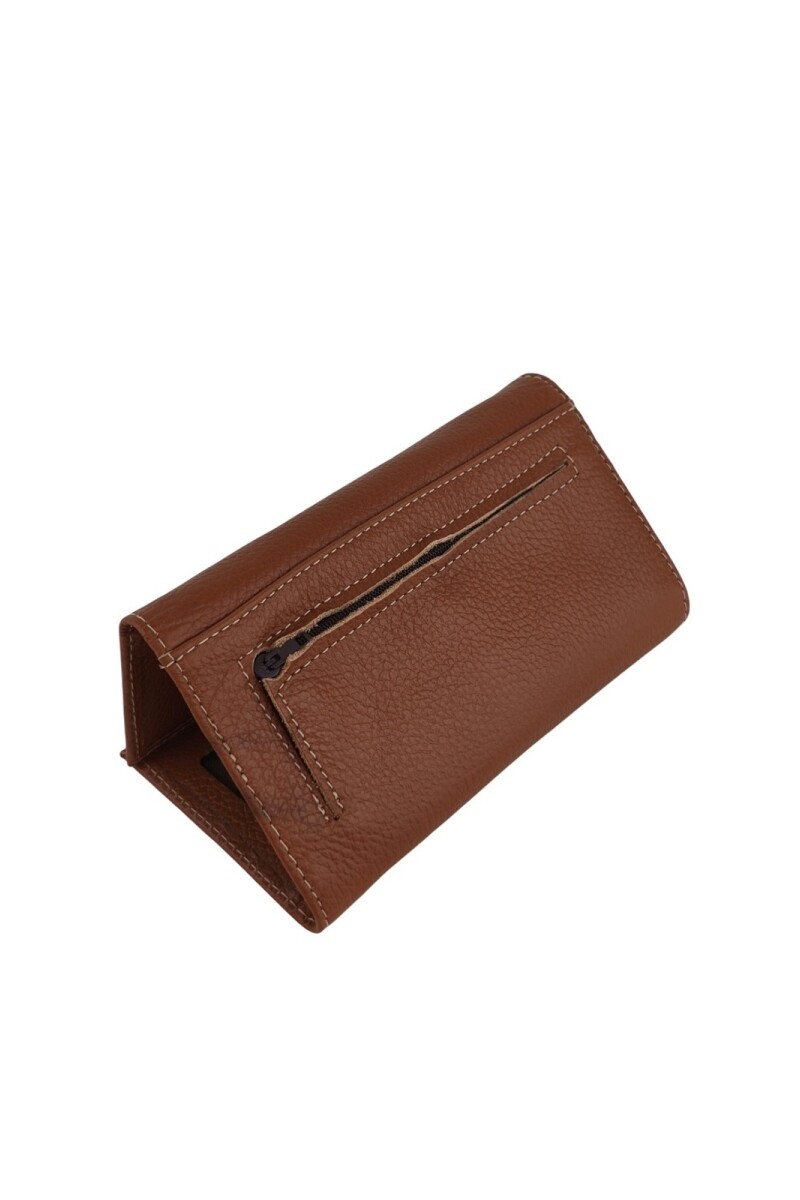 Billetera de mujer larga Marrón claro