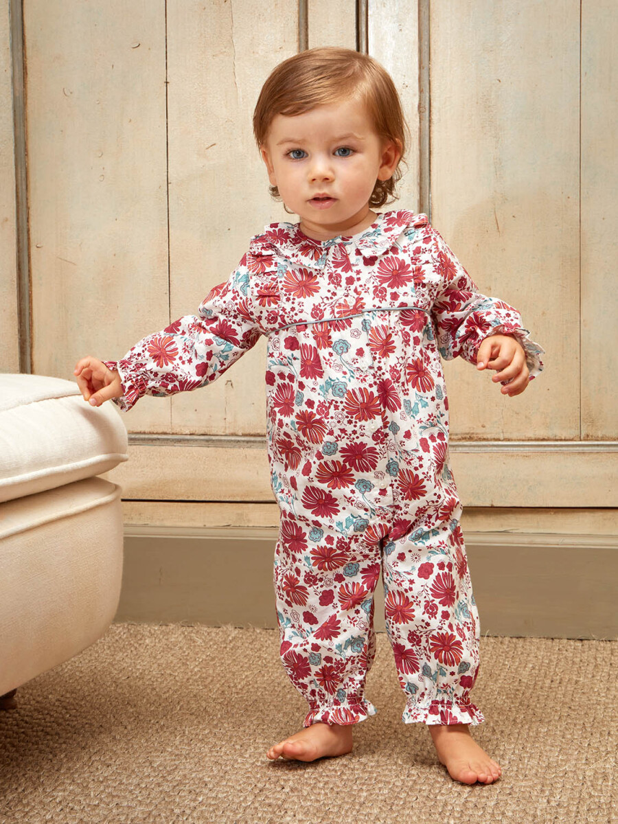 Pijama Con Estampado De Flores Cereza