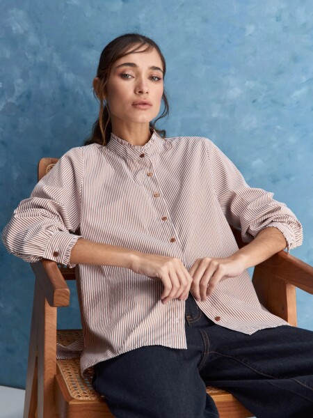 CAMISA ALLIE DELFI CHOCOLATE