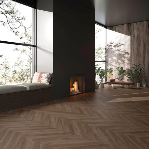 PORCELANATO MADERADO 20X120X0.7 RECTIFICADO GAMAS DE MARRON