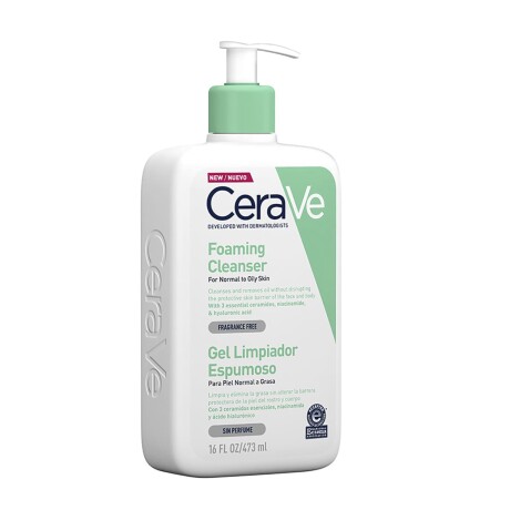 Gel limpiador espumoso de rostro y cuerpo CeraVe 473ml Gel limpiador espumoso de rostro y cuerpo CeraVe 473ml