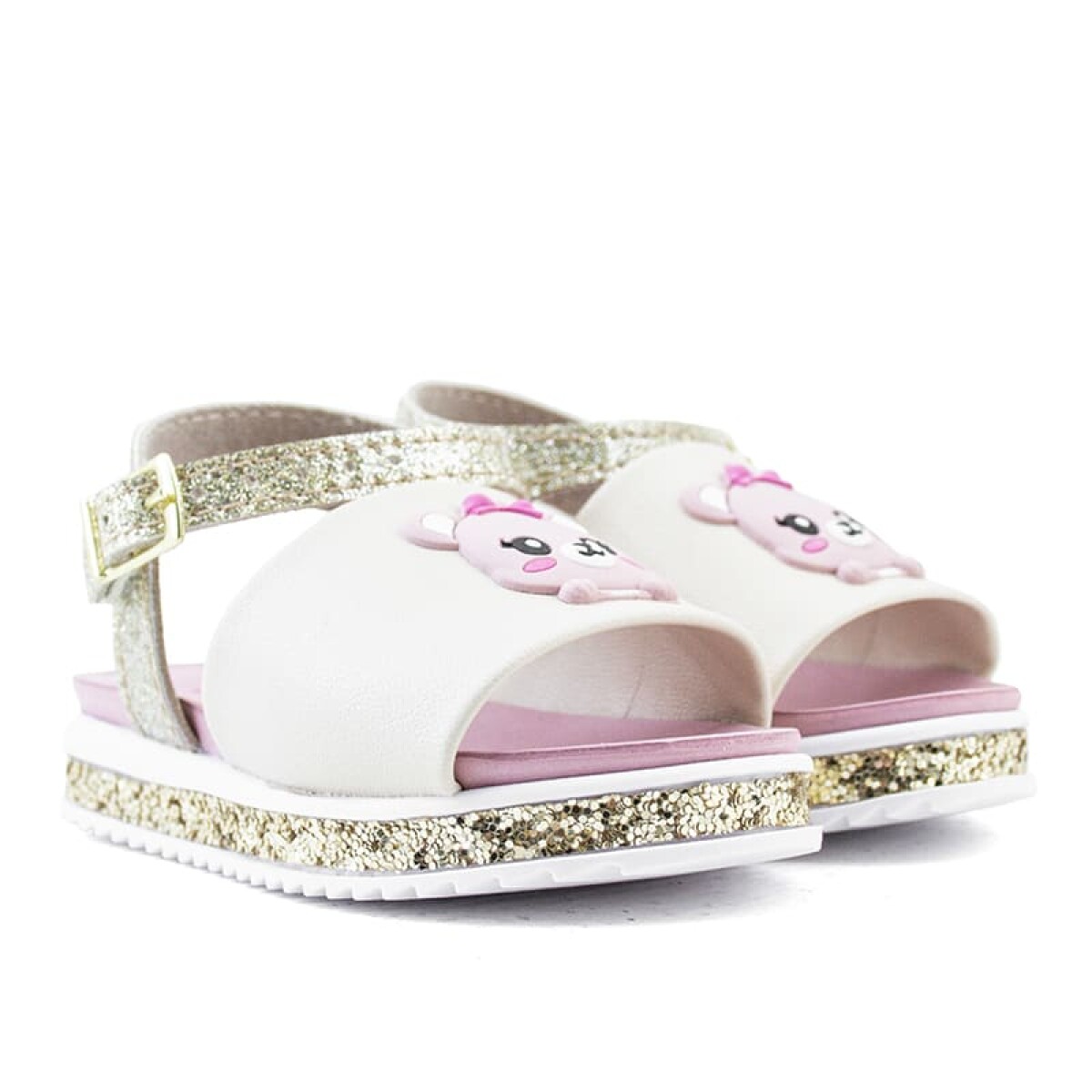Sandalia Molekinha Casual de Niños - 2724.116-28656 - Crema-dorado 