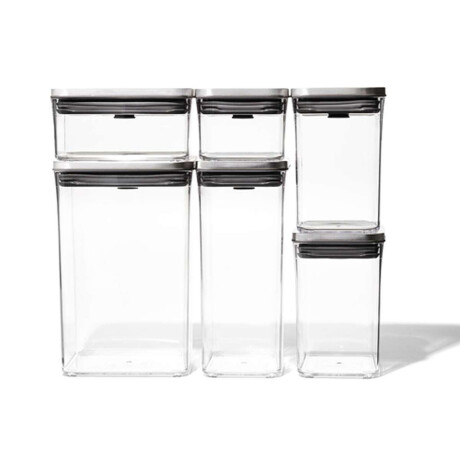 Oxo Stl Juego De 6 Recipientes Pop Acero