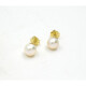 8 mm Caravanas en Oro 18 K Y Perlas De Cultivo 8 mm Caravanas en Oro 18 K Y Perlas De Cultivo