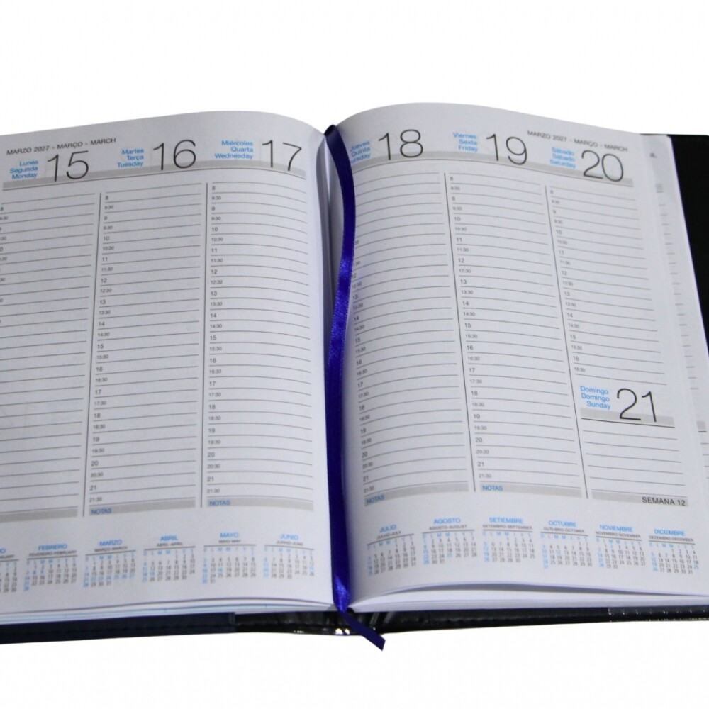 AGENDA ABEZETA 203 CP CLASSIC TAPA COSIDA Y PRESILLA TAPA AZUL Y AZUL