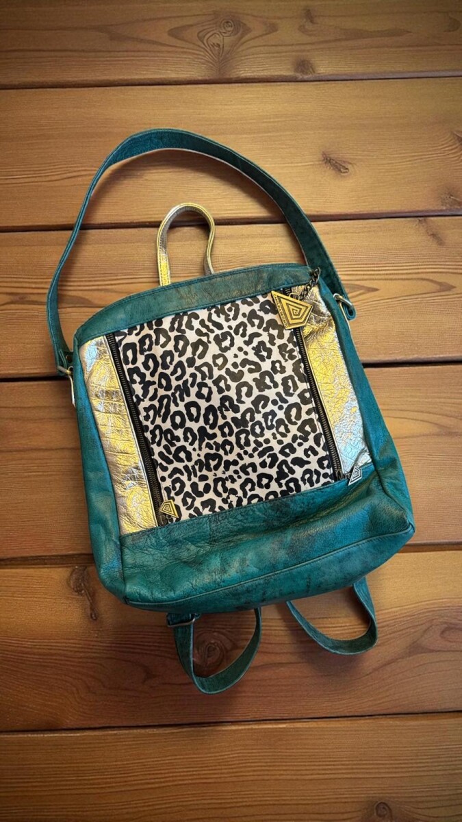 Mochila CANCÚN Verde Con Print 