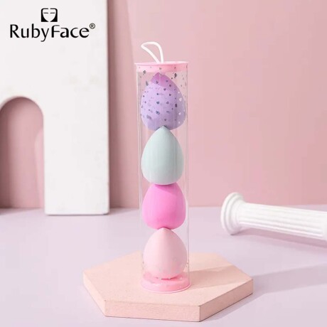 Set de 4 esponjas para Difuminar Maquillaje Rosado