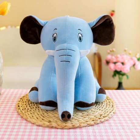 Peluche Elefante Celeste Algodón Alto 25cm Peluche Elefante Celeste Algodón Alto 25cm