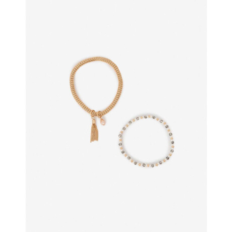 Set De Pulseras Elásticas Dorado