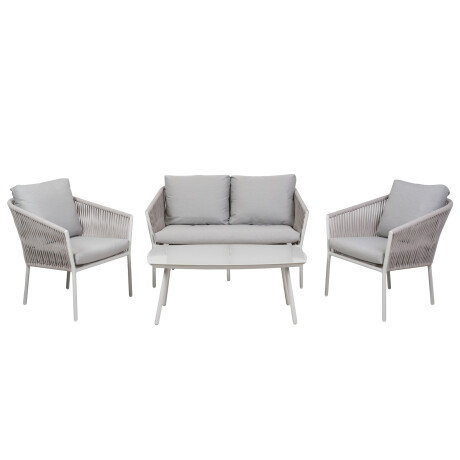 SET DE LIVING EXTERIOR ALUMINIO GRIS VERONA