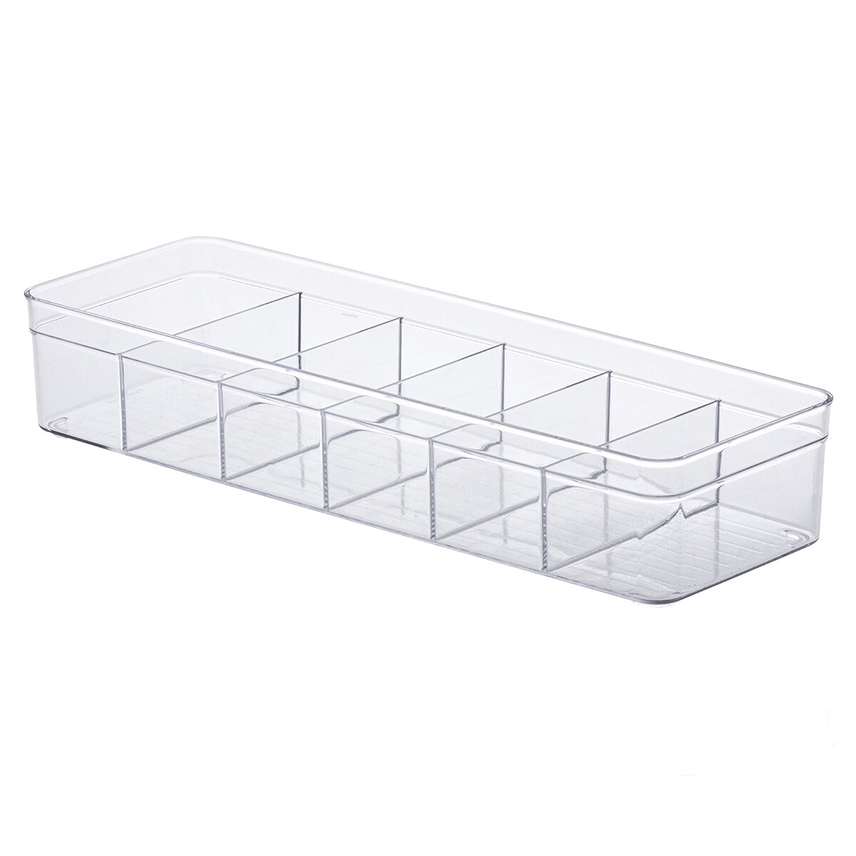 Organizador acrílico con divisiones rectangular M - TRANSPARENTE 