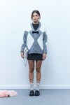 Cardigan rombos gris