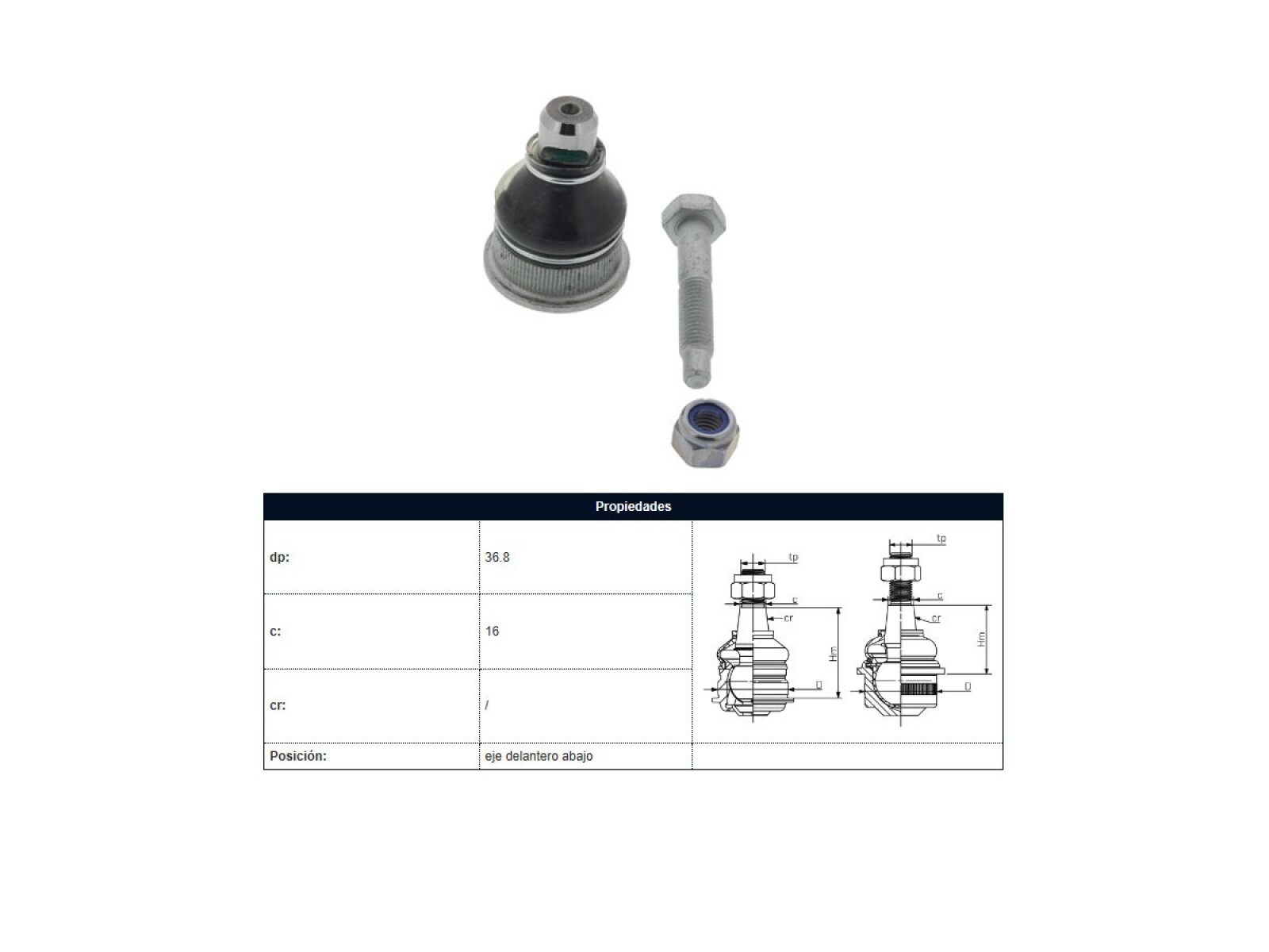Rotula Del Citroen Ax/Saxo, Peug 106 86-25 Der/Izq 