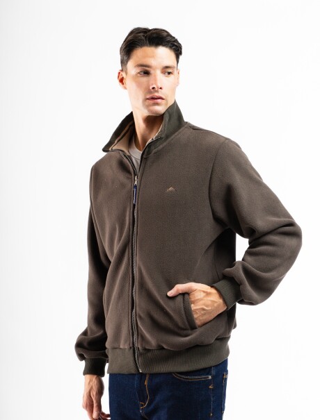 Campera de Polar Argentina Kaki/Beige