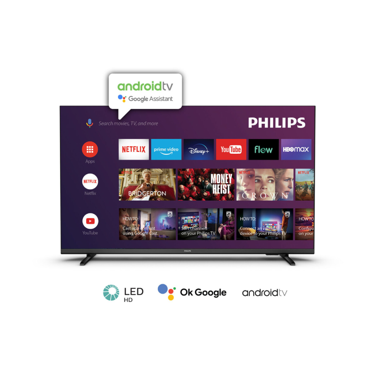 Smart TV LED Philips 32" Android 32PHD6947/55 