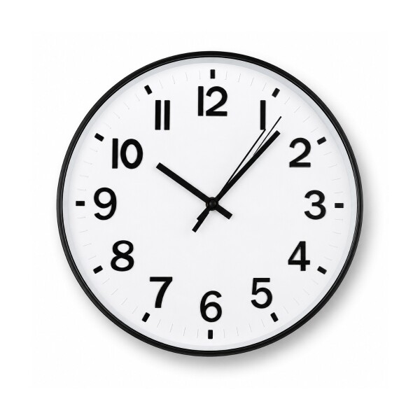 RELOJ DE PARED A PILA ANALOGICO Negro