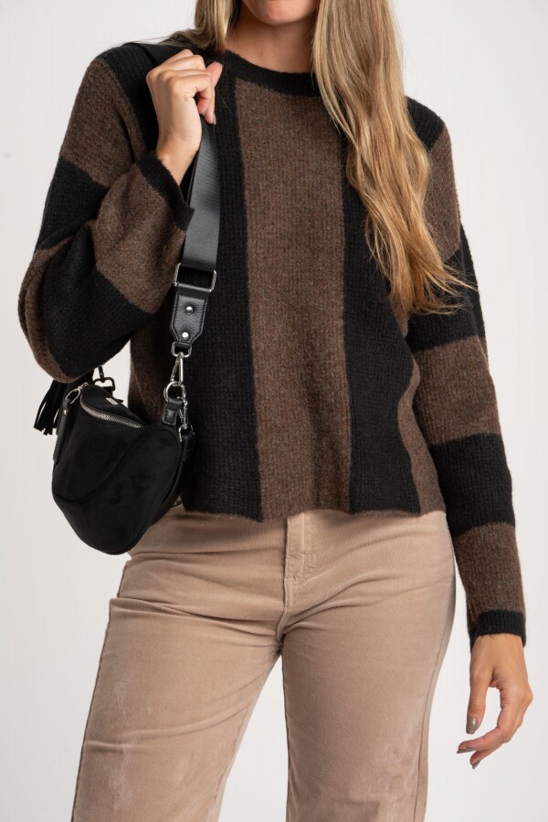 Sweater Rayado Negro