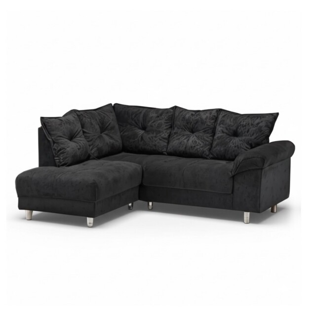 SOFÁ SILLÓN ESQUINERO RINCONERO CON CHAISE Negro