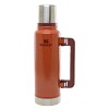 Set Stanley termo de 1.4 lt + mate + bombilla Naranja + Blanco