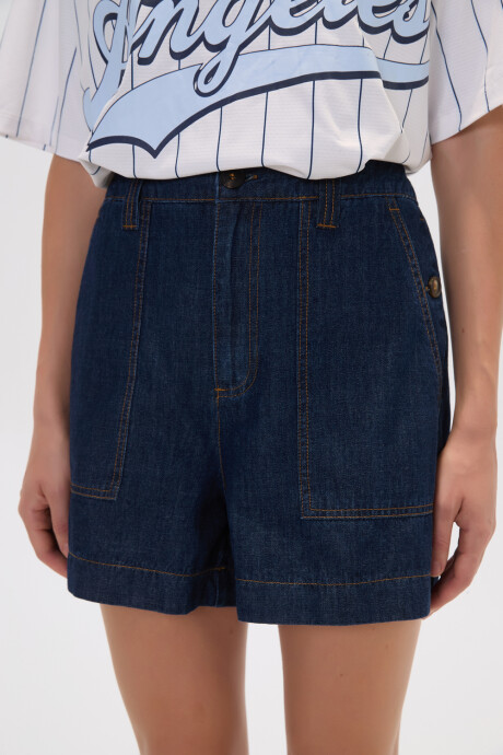 Short Femene Azul Indigo