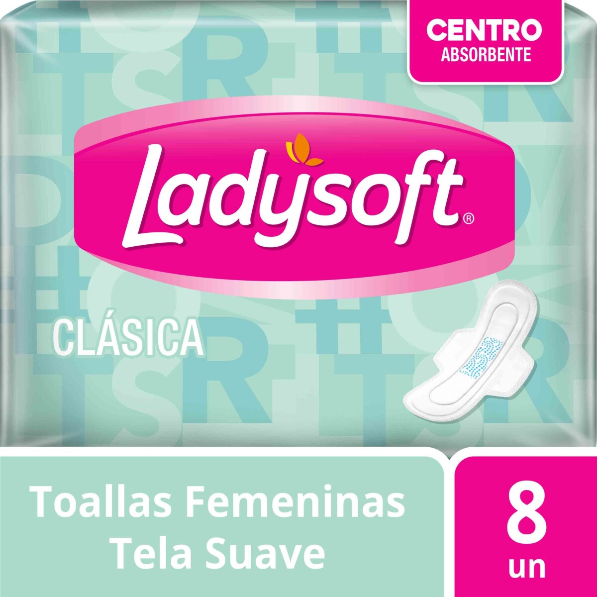 Toallas femeninas Ladysoft clasica con alas 8 unidades 