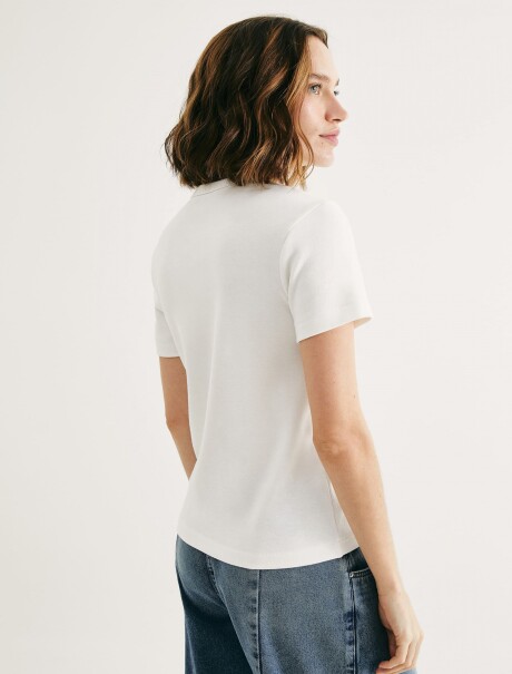 CAMISETA BÁSICA MANGA CORTA SLIM BLANCO