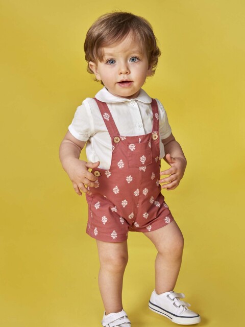 Peto Corto Estampado Gris