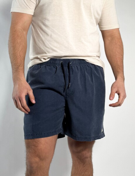 Short de baño liso Acid Wash Avici Navy