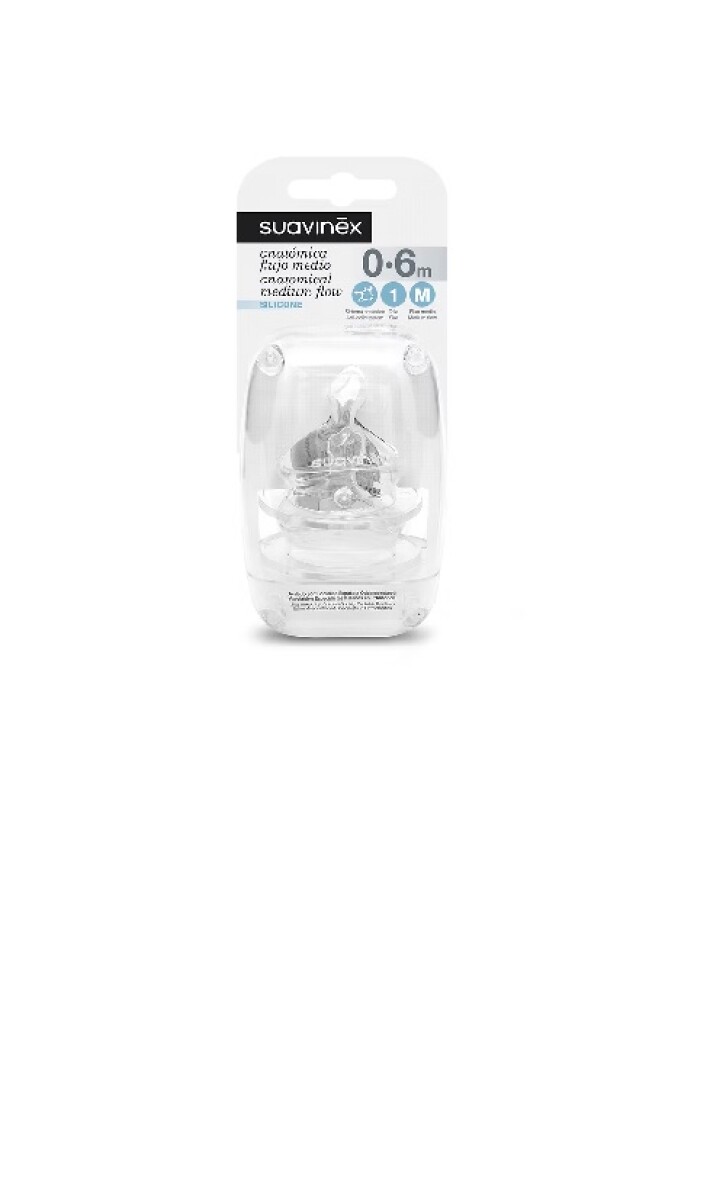 Set Tetina Anatómica Suavinex - Talle 0 a 6 m Flujo M 