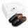 Set Pantufla Cuerina Unisex + Calienta Cama 1 Pza 3 Niveles Negro