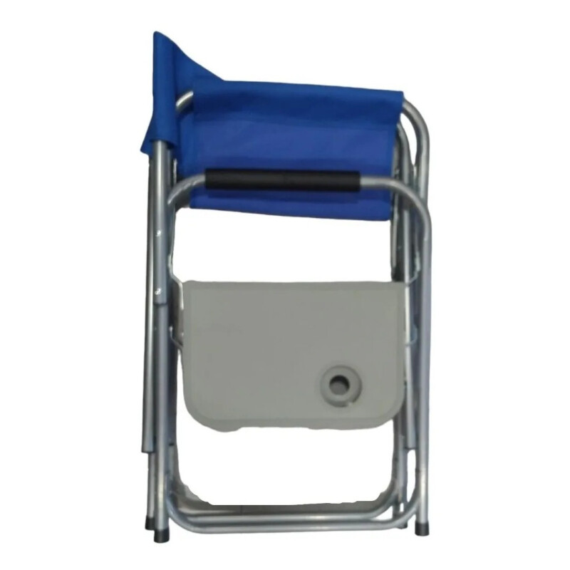 Silla plegable director con mesa Azul