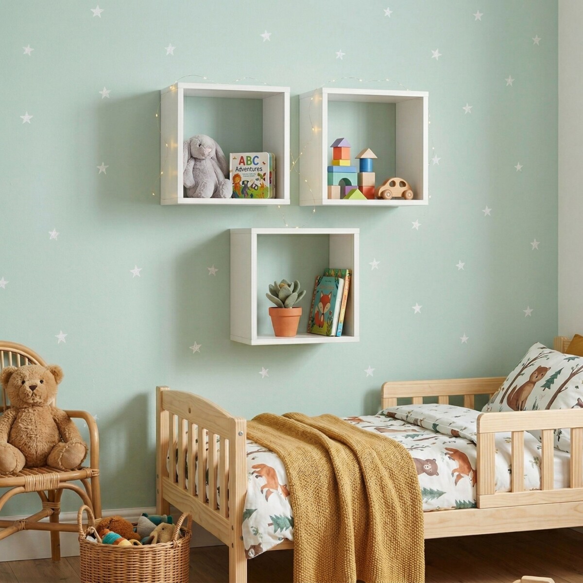 Estantes Cuadrados X3 - JuJu - Blanco 