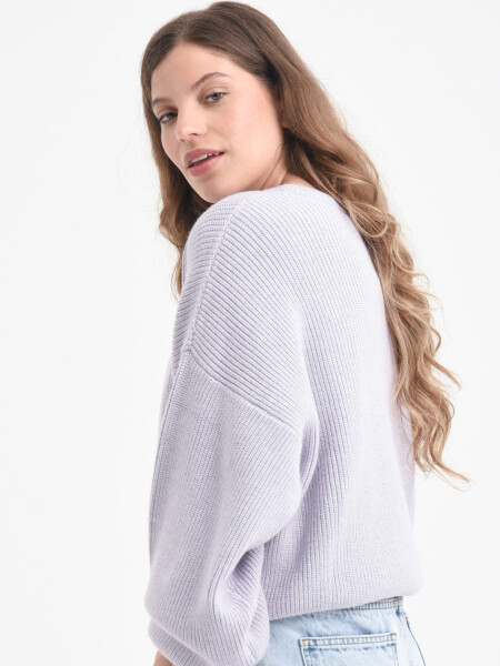 Sweater de punto balloon Lila