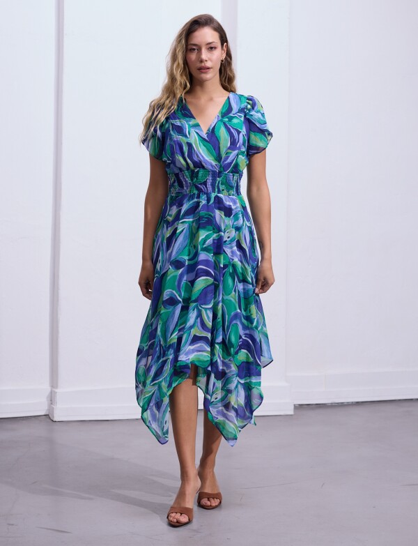 Vestido Dolman AZUL/MULTI