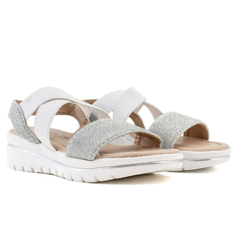 Sandalias Chill Sunday de Niños - CS MICA Blanco-plateado