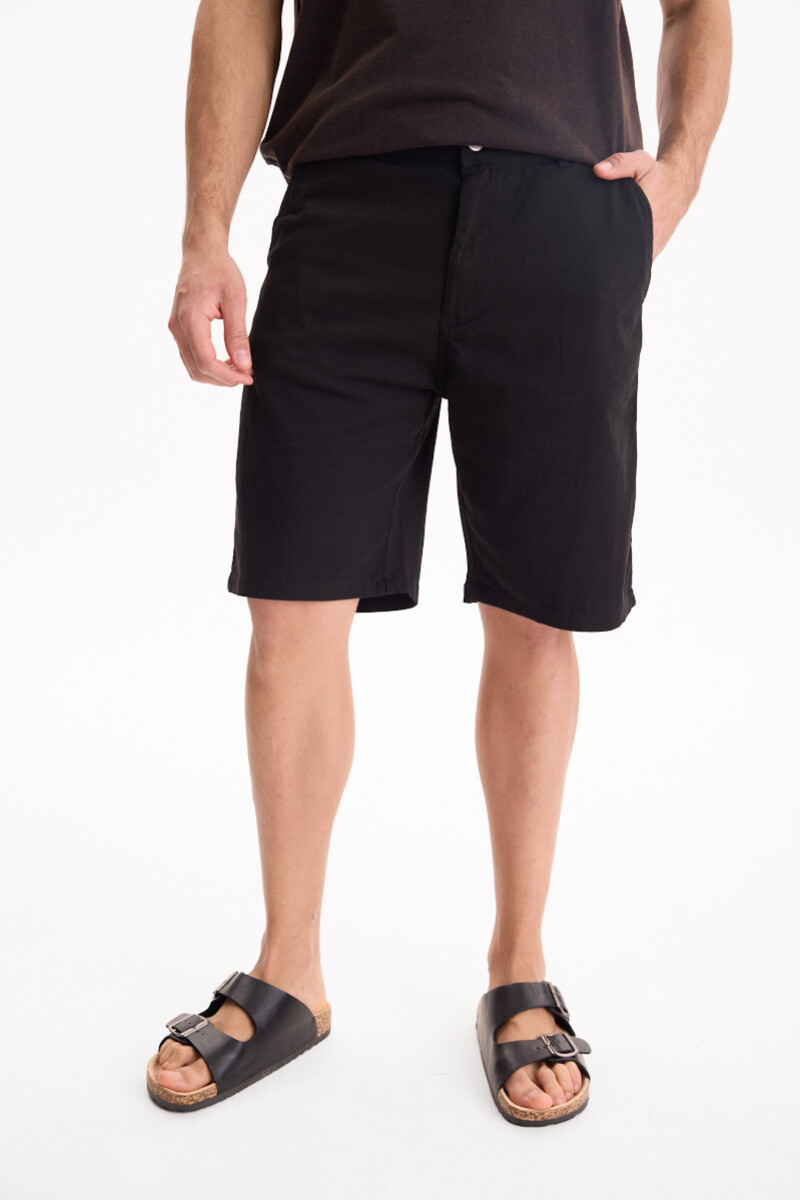 Bermuda De Gabardina Echo Negro