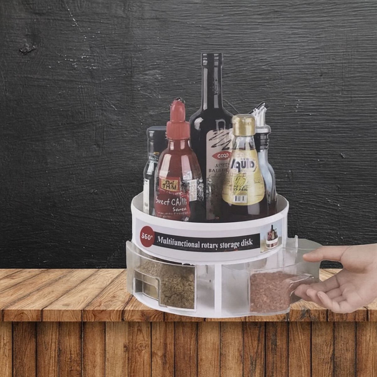 ORGANIZADOR DE COCINA MULTIUSO GIRATORIO 