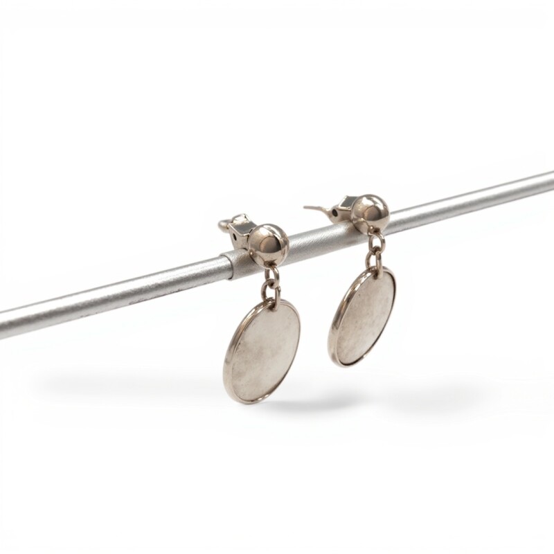 Caravanas Óvalo-Plata 925-Piedra Nácar-CA3090 conpiedra