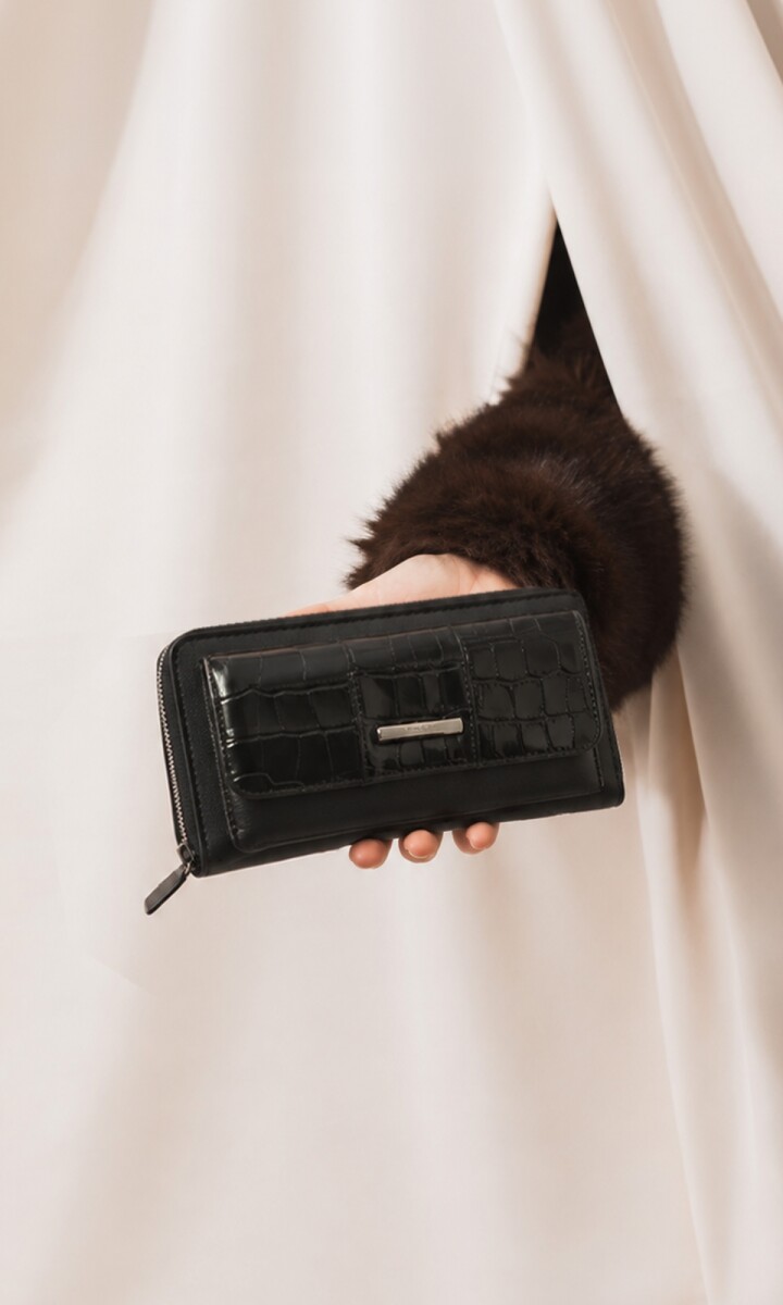 BILLETERA GLADIOLO - NEGRO 