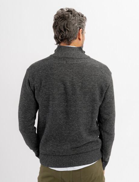 Buzo medio cierre Álamo gris oscuro